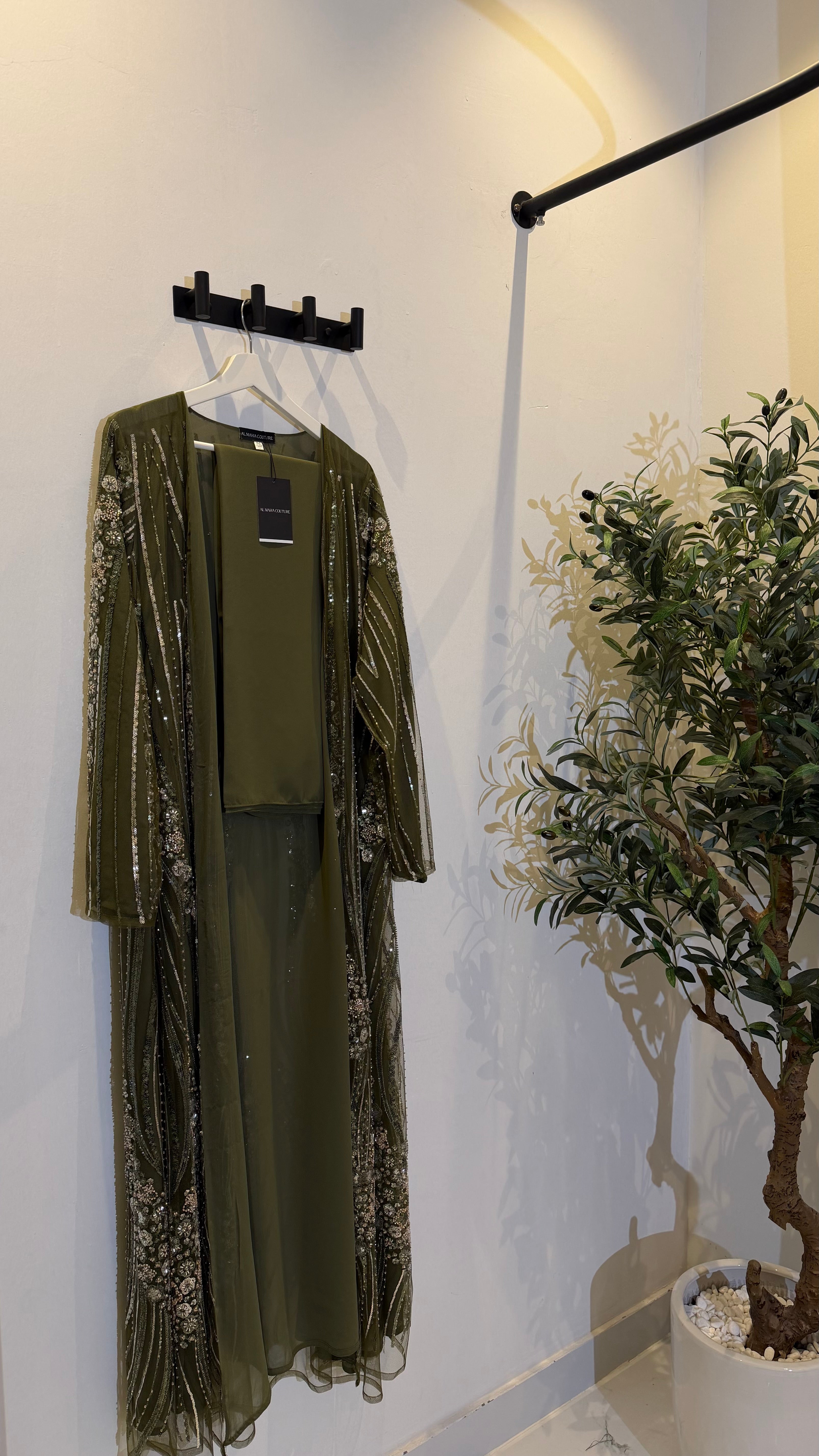 Maysa Luxury 3-Piece Set - Pearl & Strass Abaya