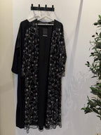 Manal Luxury 3-Piece Set - Pearl & Strass Abaya