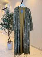 Maysa Luxury 3-Piece Set - Pearl & Strass Abaya