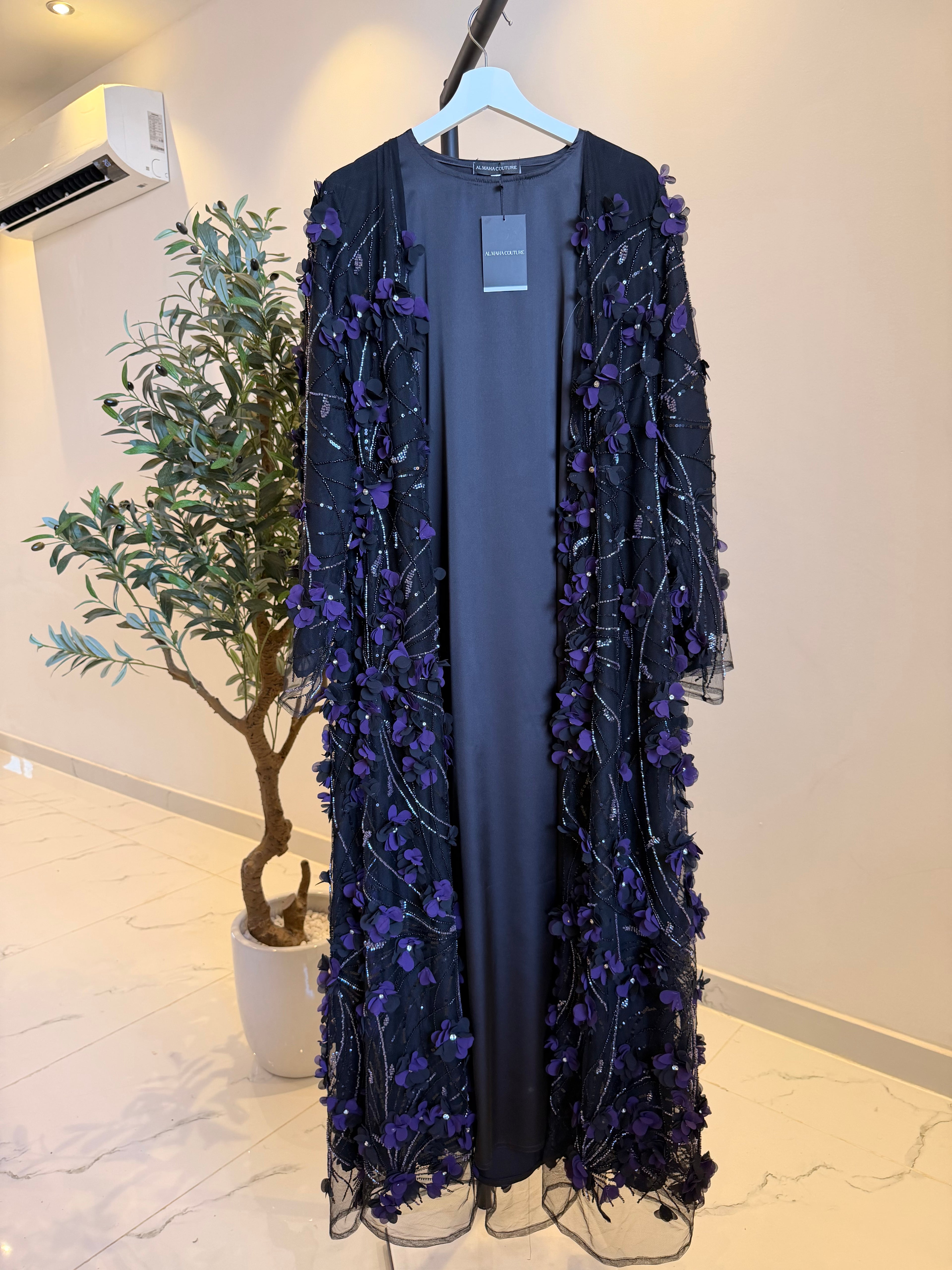 Ayla Luxury 3-Piece Set - Pearl & Strass Abaya