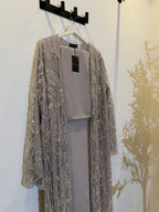 Mahra | Pearl & Strass 3-Piece Abaya Set
