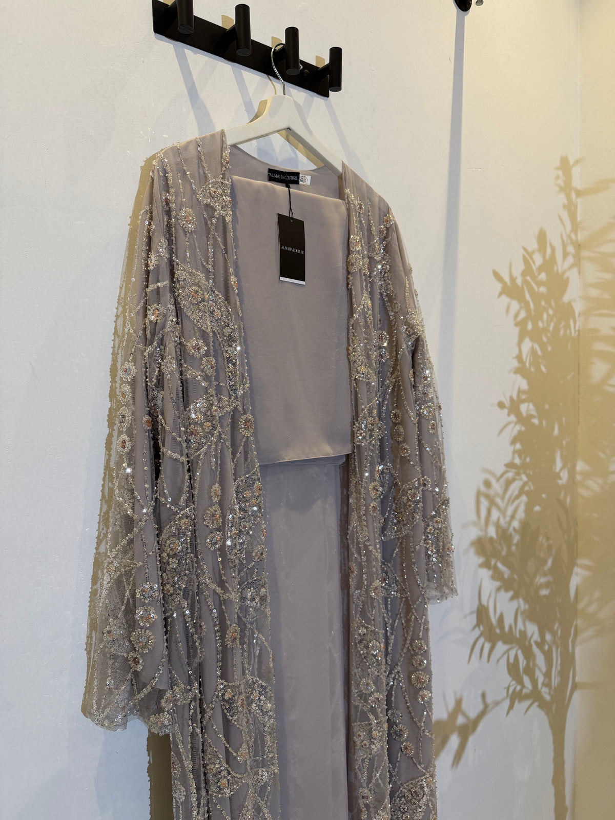 Mahra | Pearl & Strass 3-Piece Abaya Set