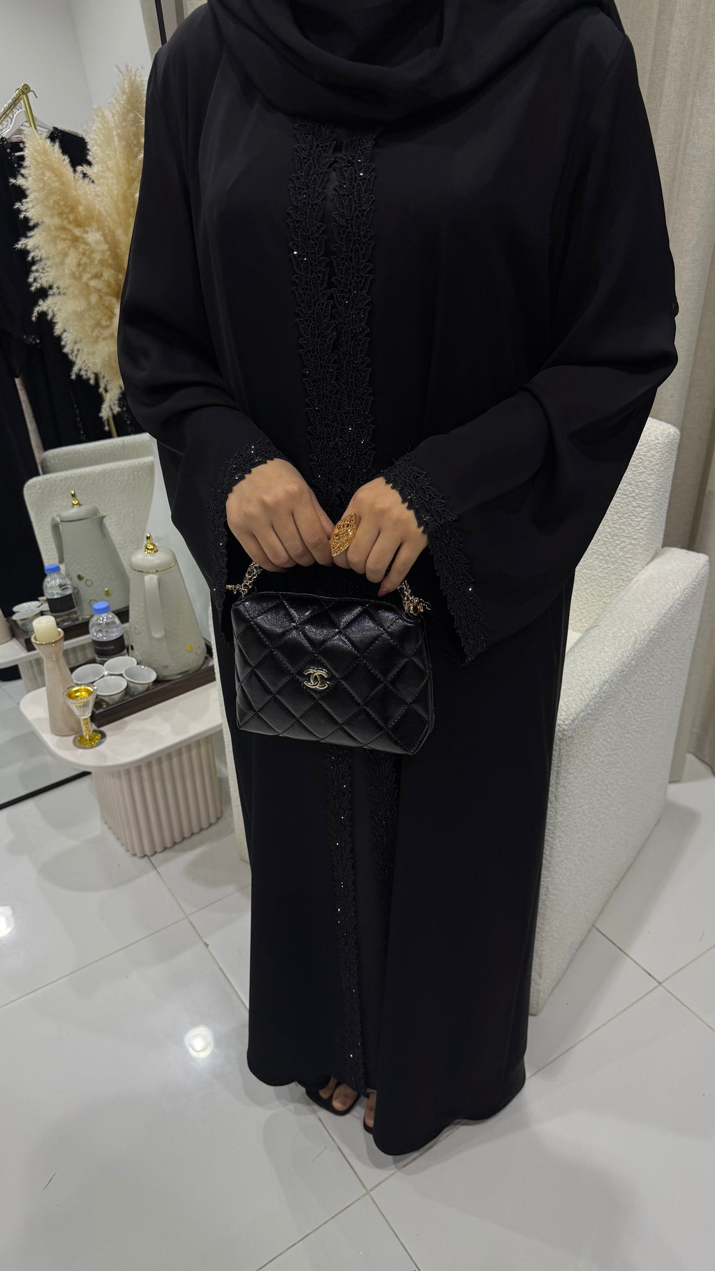 Abaya dentelle luxury