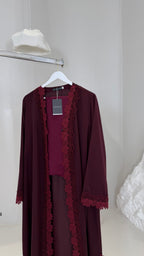 Salma Abaya - Burgundy