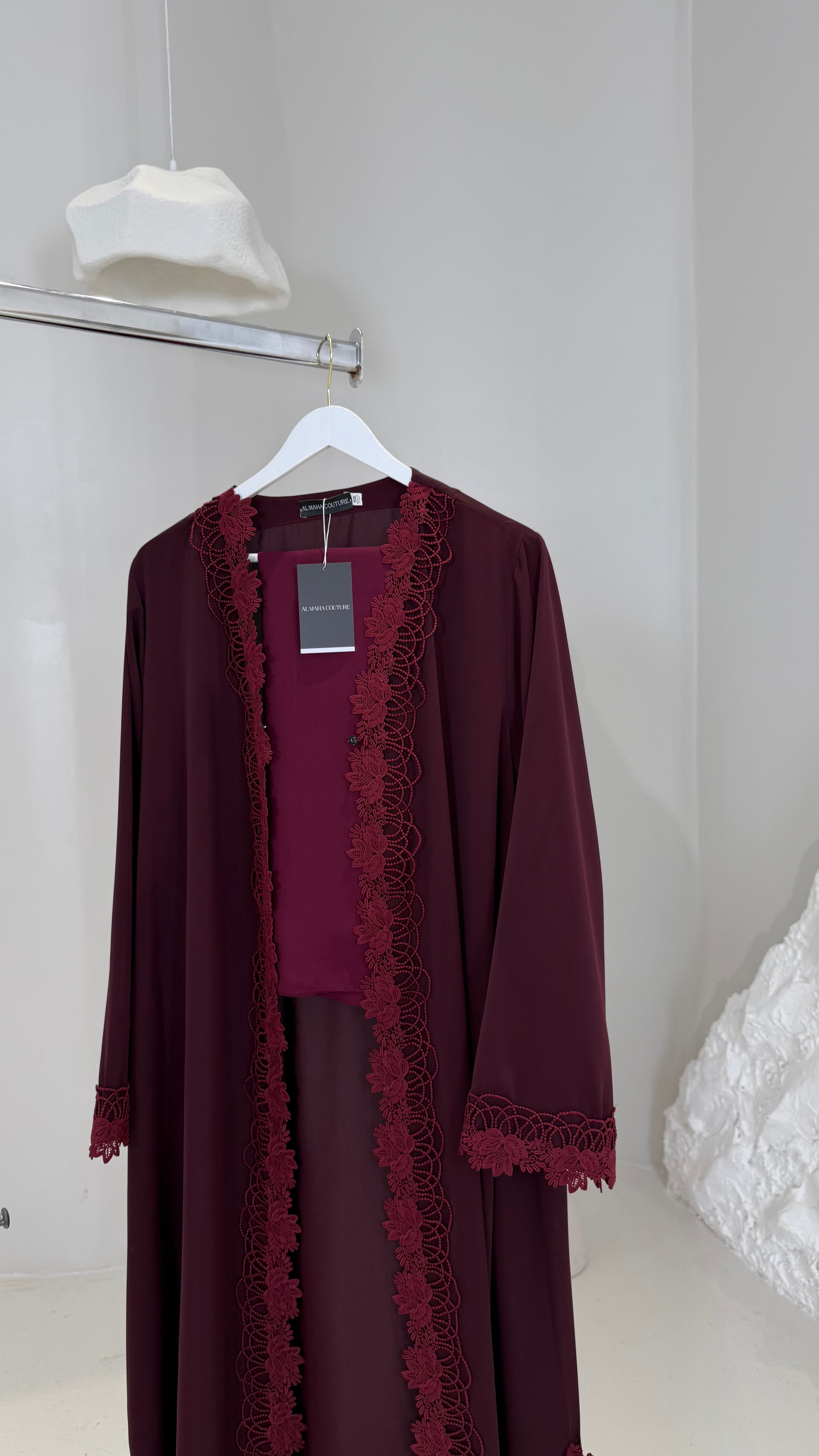 Salma Abaya - Burgundy