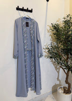 Layan Lace Abaya Set – Purple