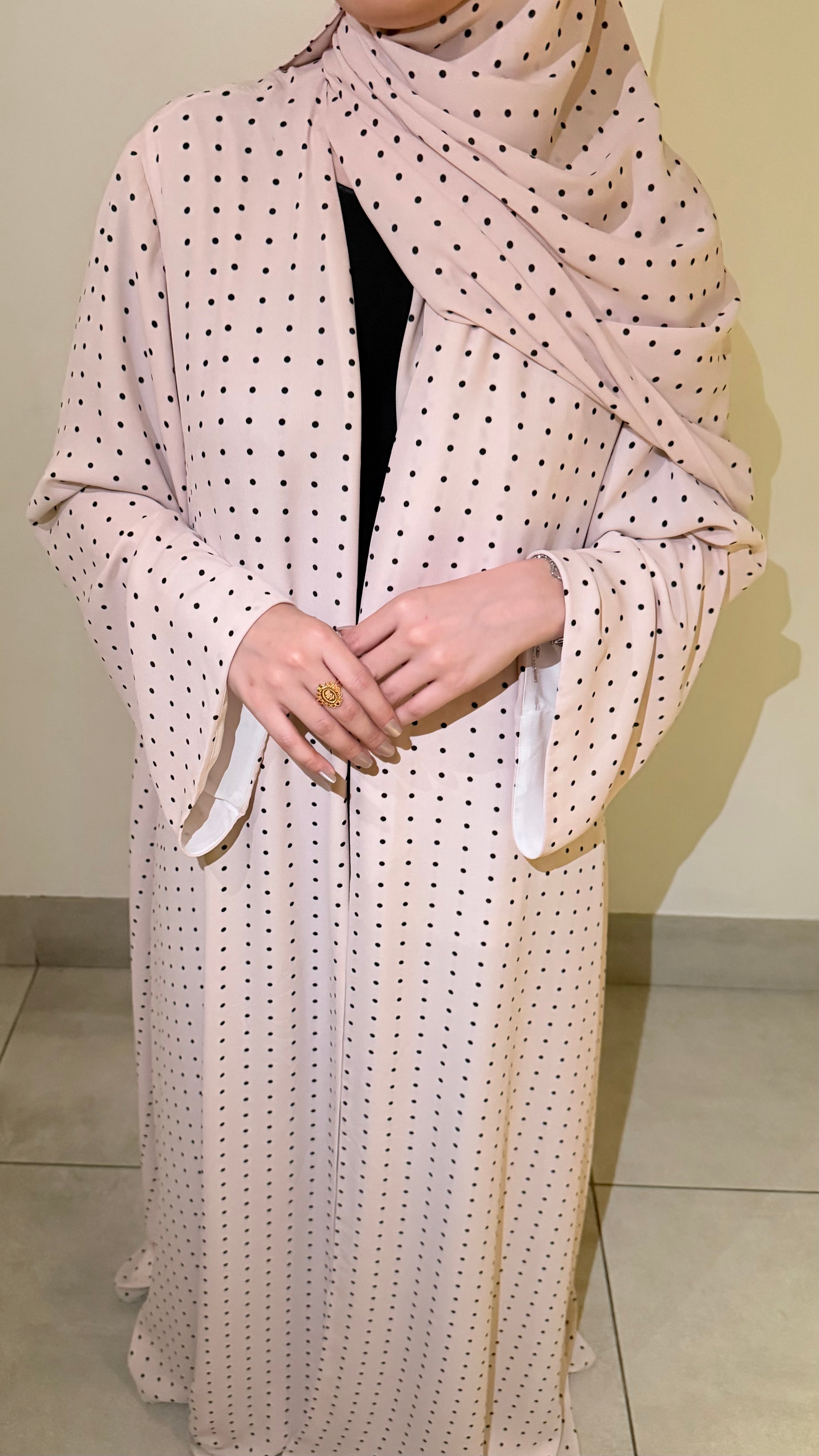 Jana Pink & Black Abaya