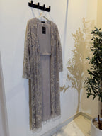 Mahra | Pearl & Strass 3-Piece Abaya Set