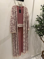 Serena Lace Abaya - Blush Pink