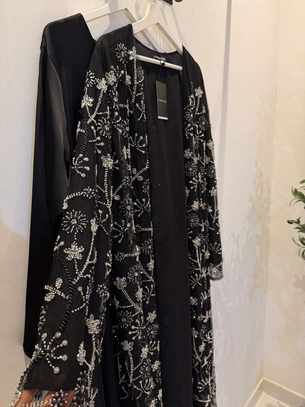 Manal Luxury 3-Piece Set - Pearl & Strass Abaya
