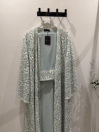 Serena Lace Abaya - Sage Green