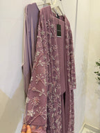 Maya Luxury 3-Piece Set - Pearl & Strass Abaya