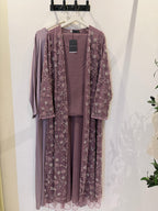 Maya Luxury 3-Piece Set - Pearl & Strass Abaya