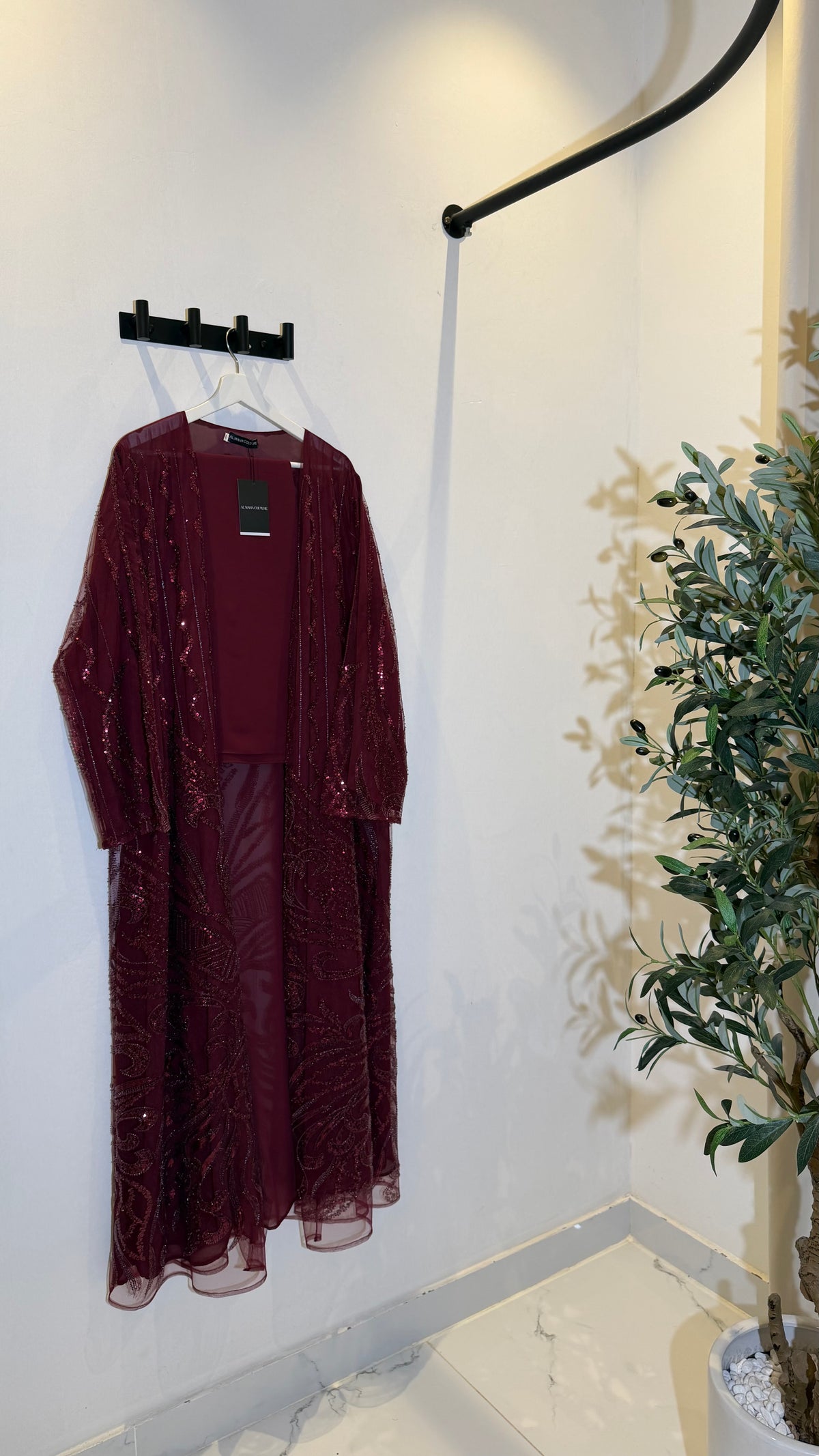 Seyana | Pearl & Strass 3-Piece Abaya Set