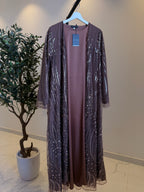 Maram Luxury 3-Piece Set - Pearl & Strass Abaya