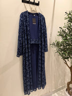 Serena Lace Abaya - Midnight Blue