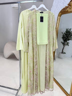 Jasmin Full Pearl & Strass Luxury Set – Abaya, Dress & Sheila
