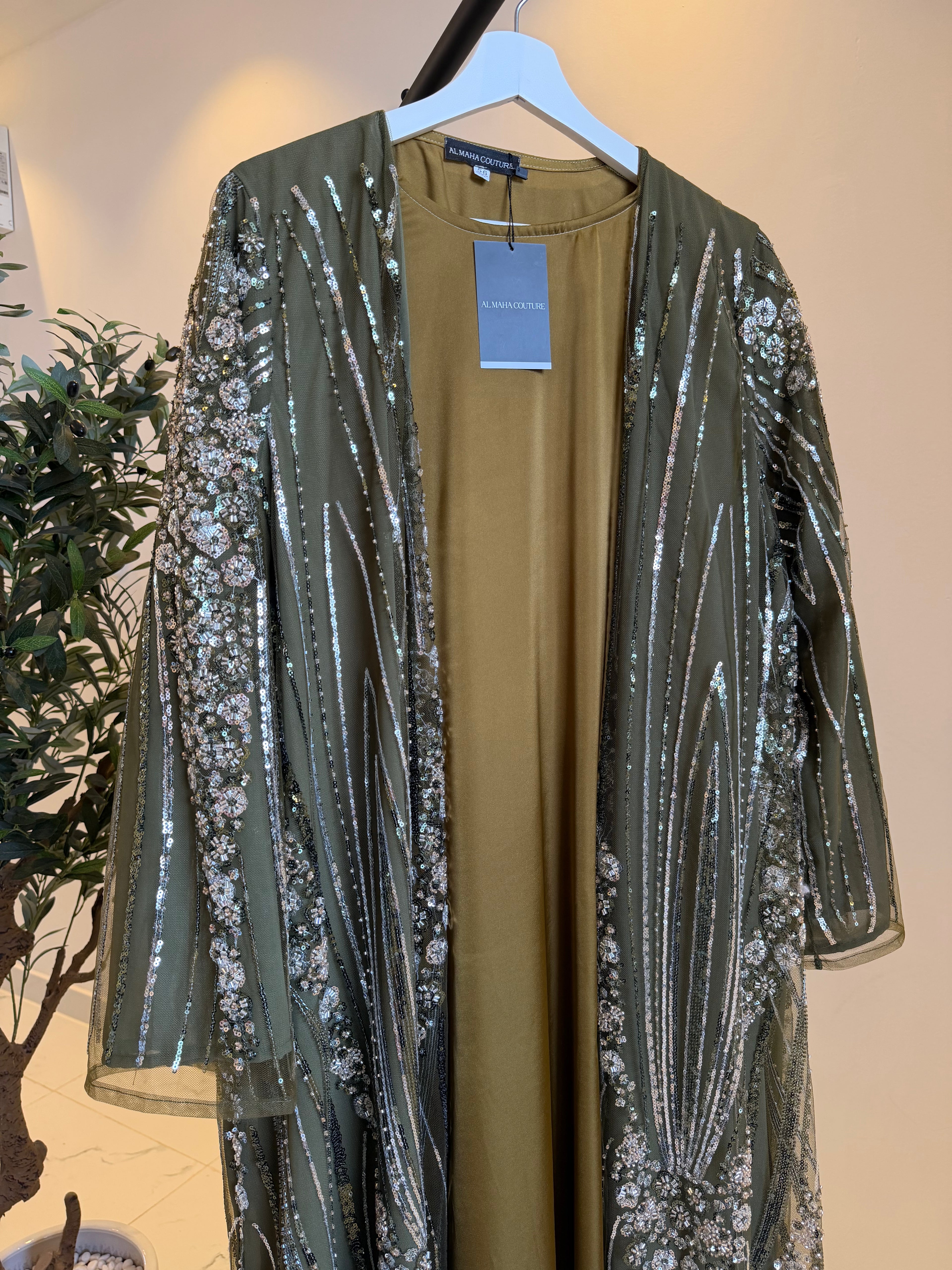 Maysa Luxury 3-Piece Set - Pearl & Strass Abaya