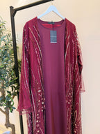 Maha Luxury 3-Piece Set - Pearl & Strass Abaya