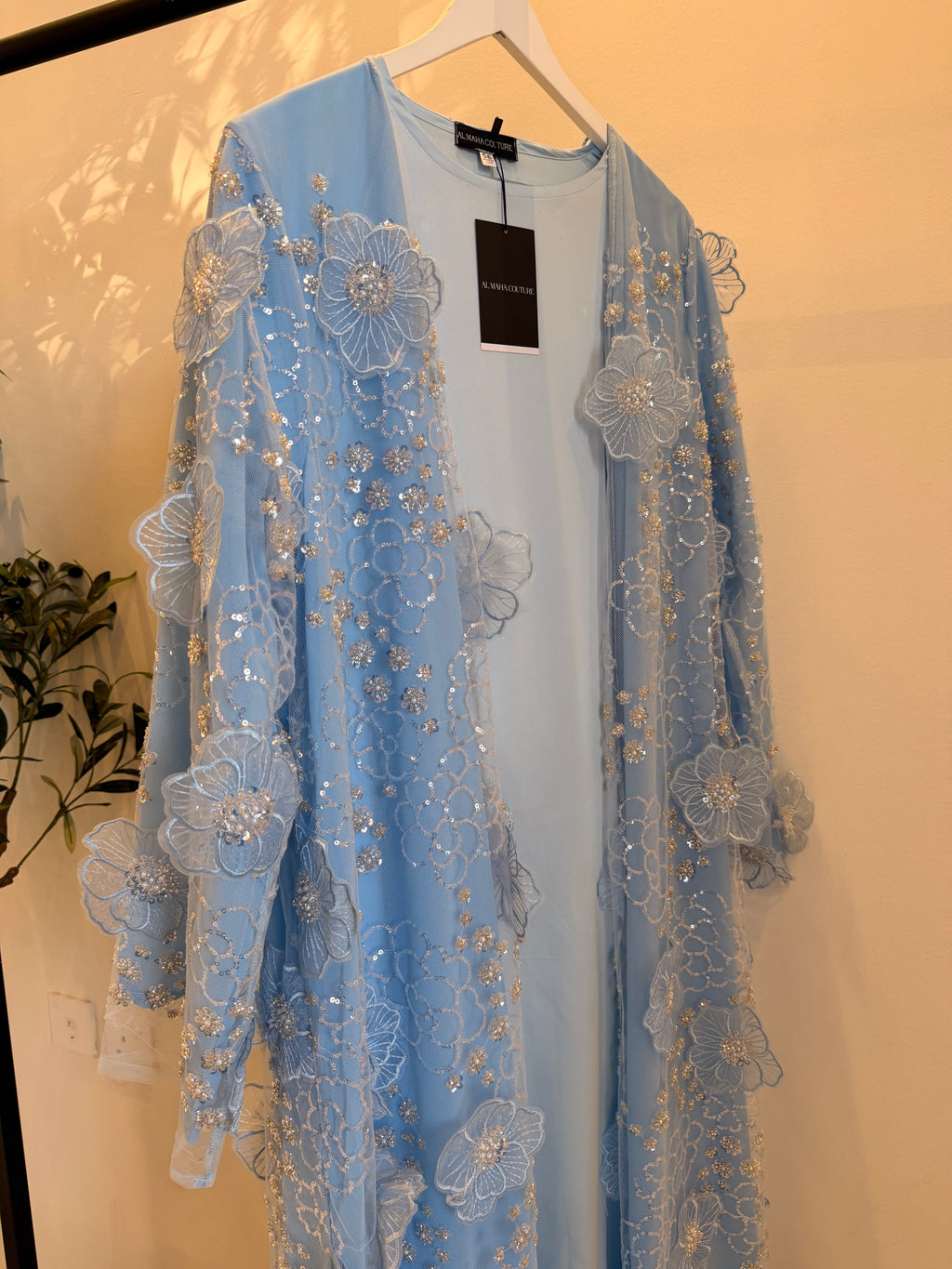 Alia Luxury 3-Piece Set - Pearl & Strass Abaya