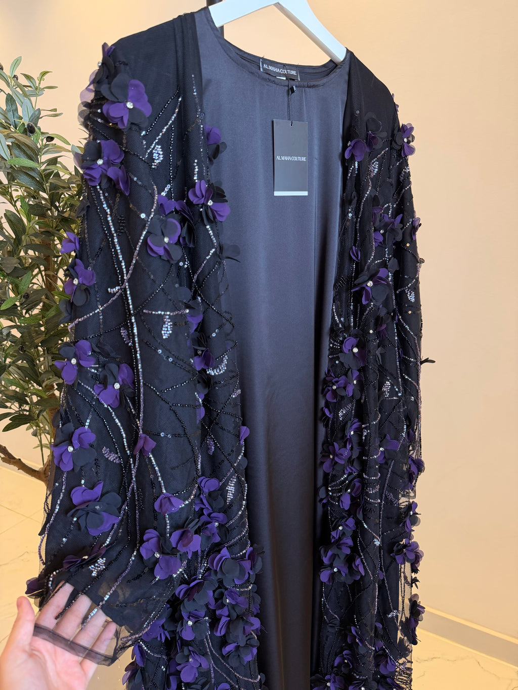 Ayla Luxury 3-Piece Set - Pearl & Strass Abaya