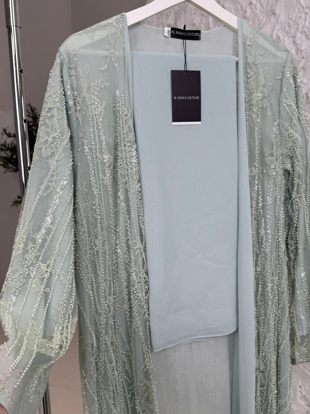 Raneem Luxury 3-Piece Set - Lace & Strass Abaya