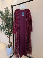 Maha Luxury 3-Piece Set - Pearl & Strass Abaya