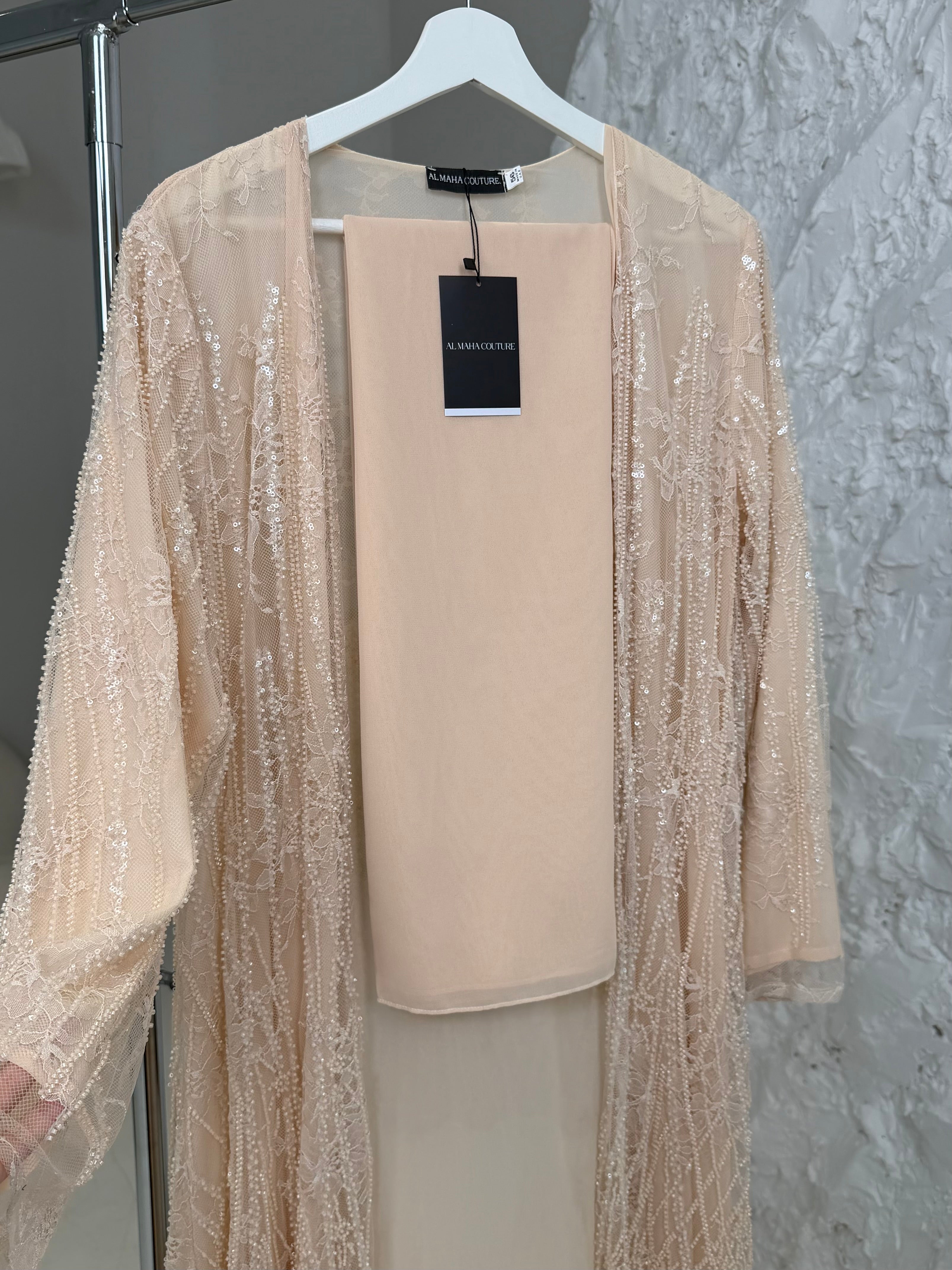 Mithaa Luxury 3-Piece Set - Lace & Strass Abaya