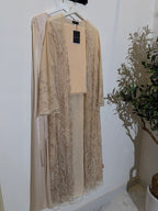 Liyana Luxury 3-Piece Set – Pearl & Strass Abaya