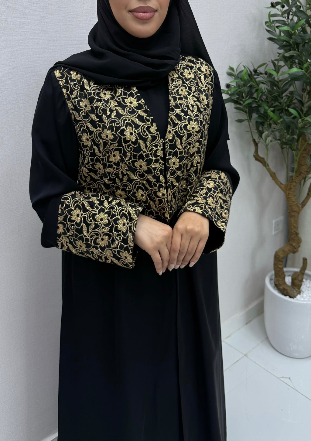 Nayla Black Abaya with Sheila