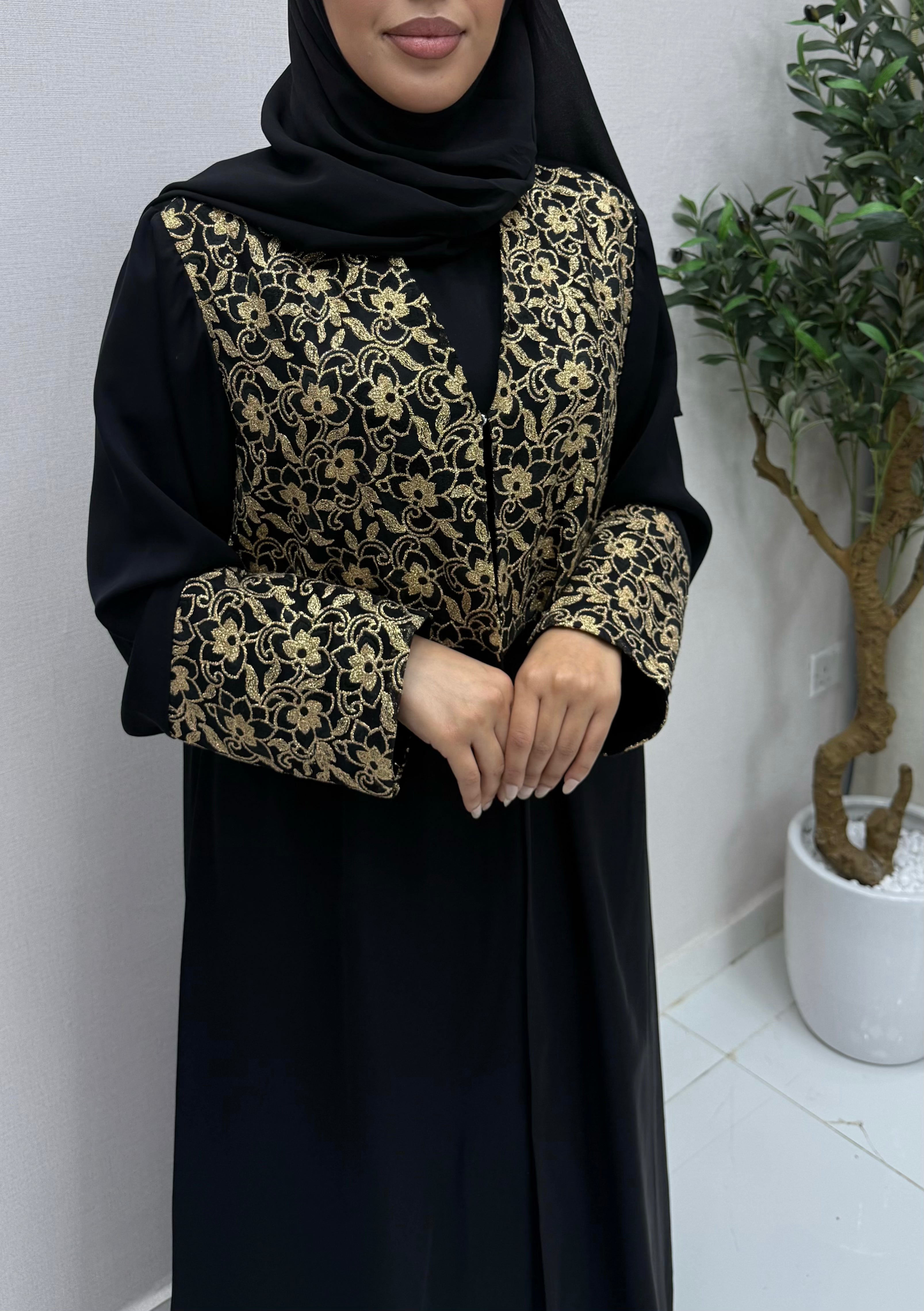 Nayla Black Abaya with Sheila
