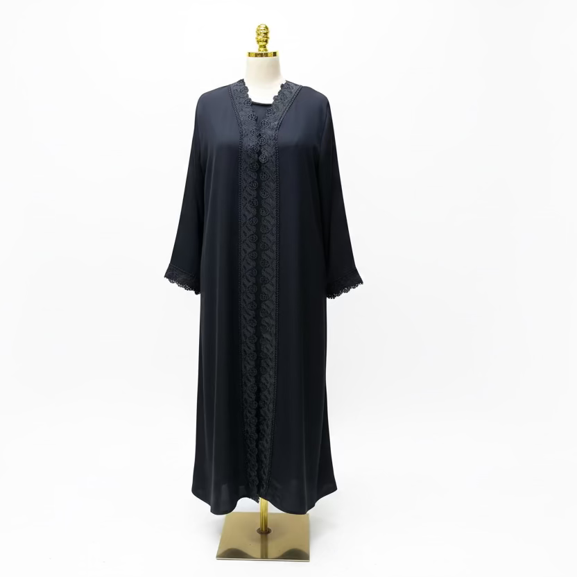 Danah Abaya - Black 2pcs Al Maha Couture