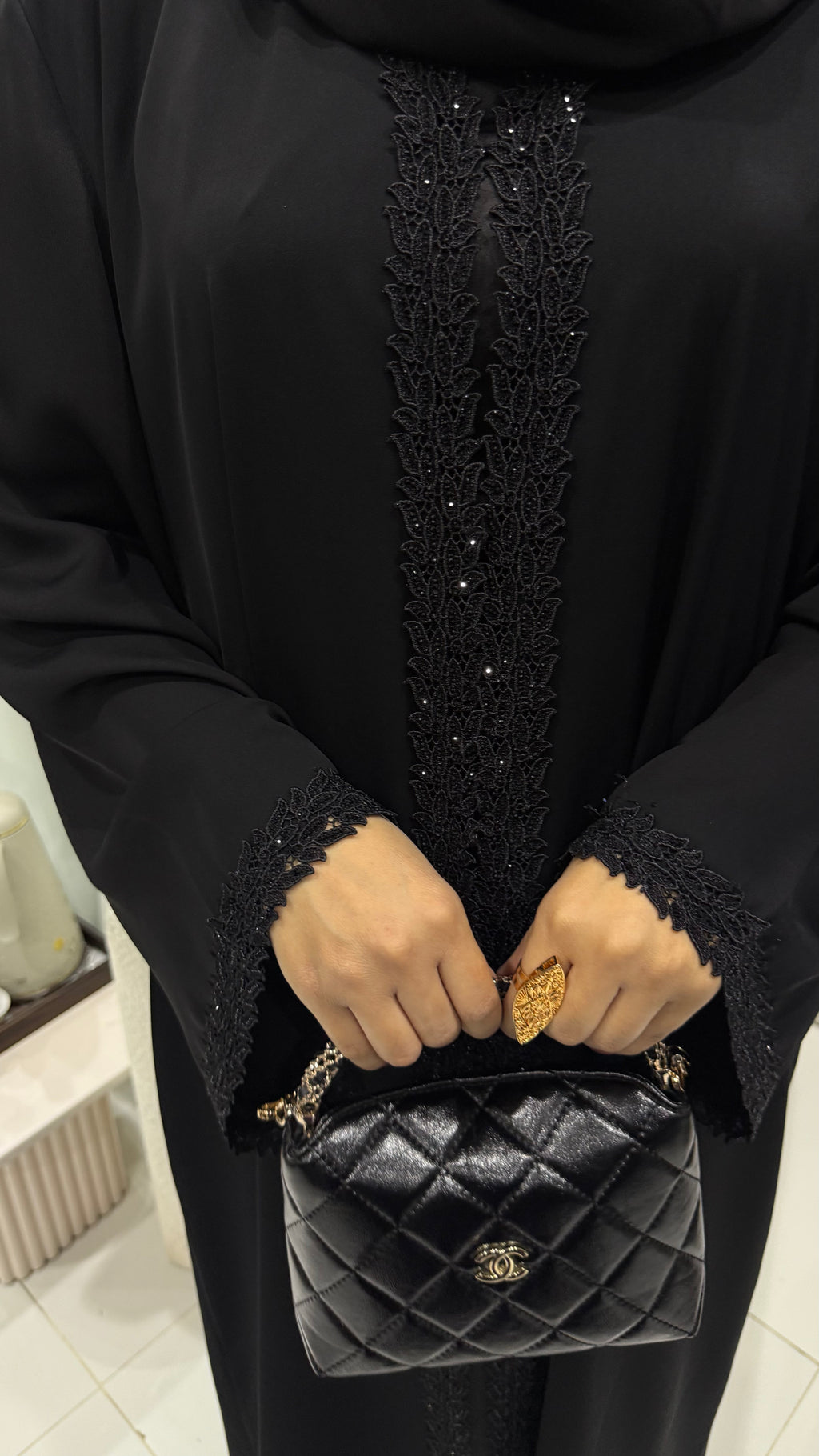 Abaya dentelle luxury
