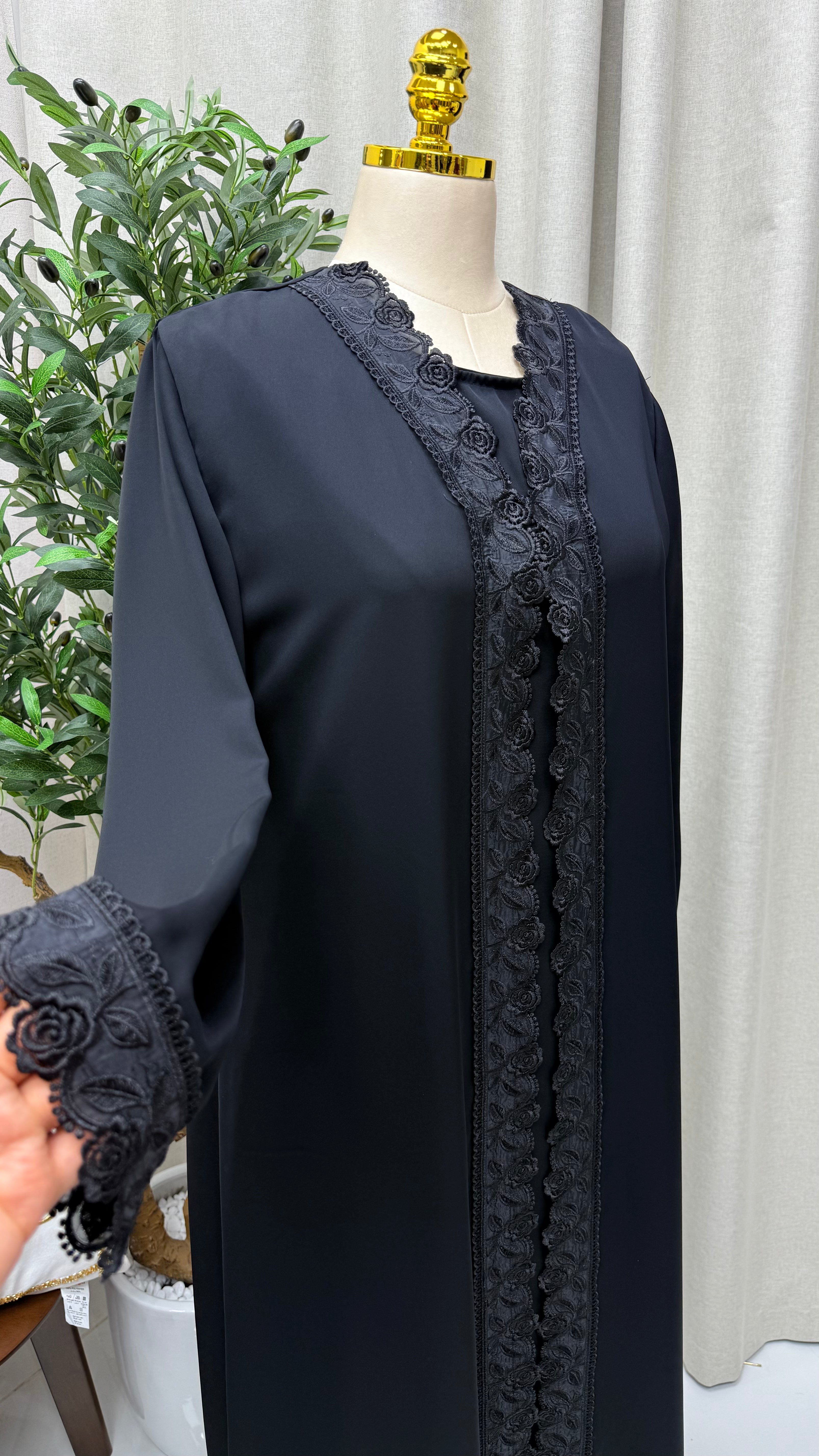 Danah Abaya - Black 2pcs
