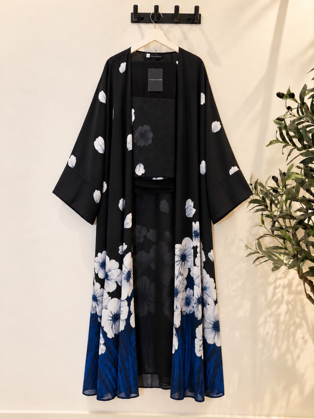 Printed Abaya with Sheila - Bloom