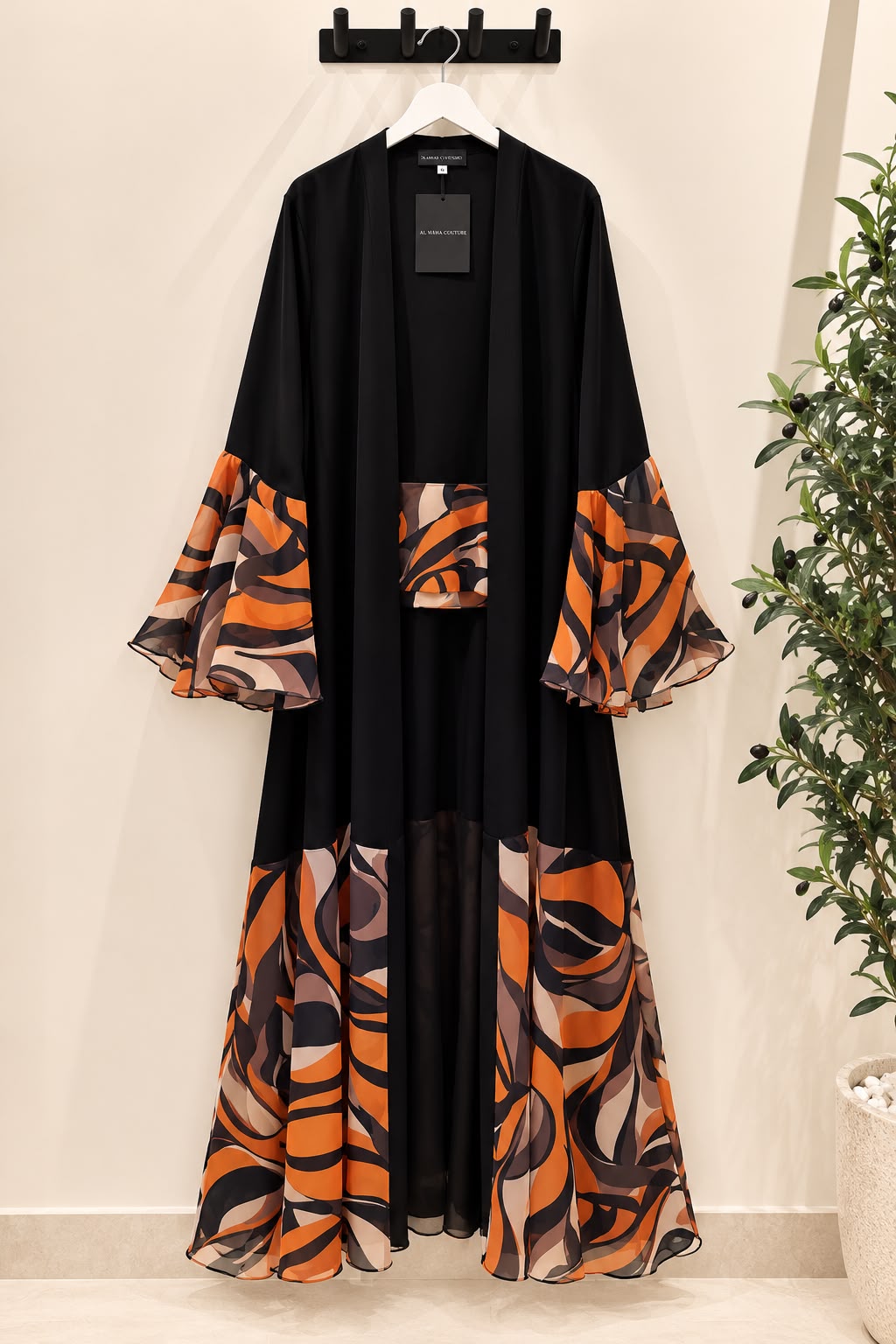 Printed Abaya with Sheila - Mila