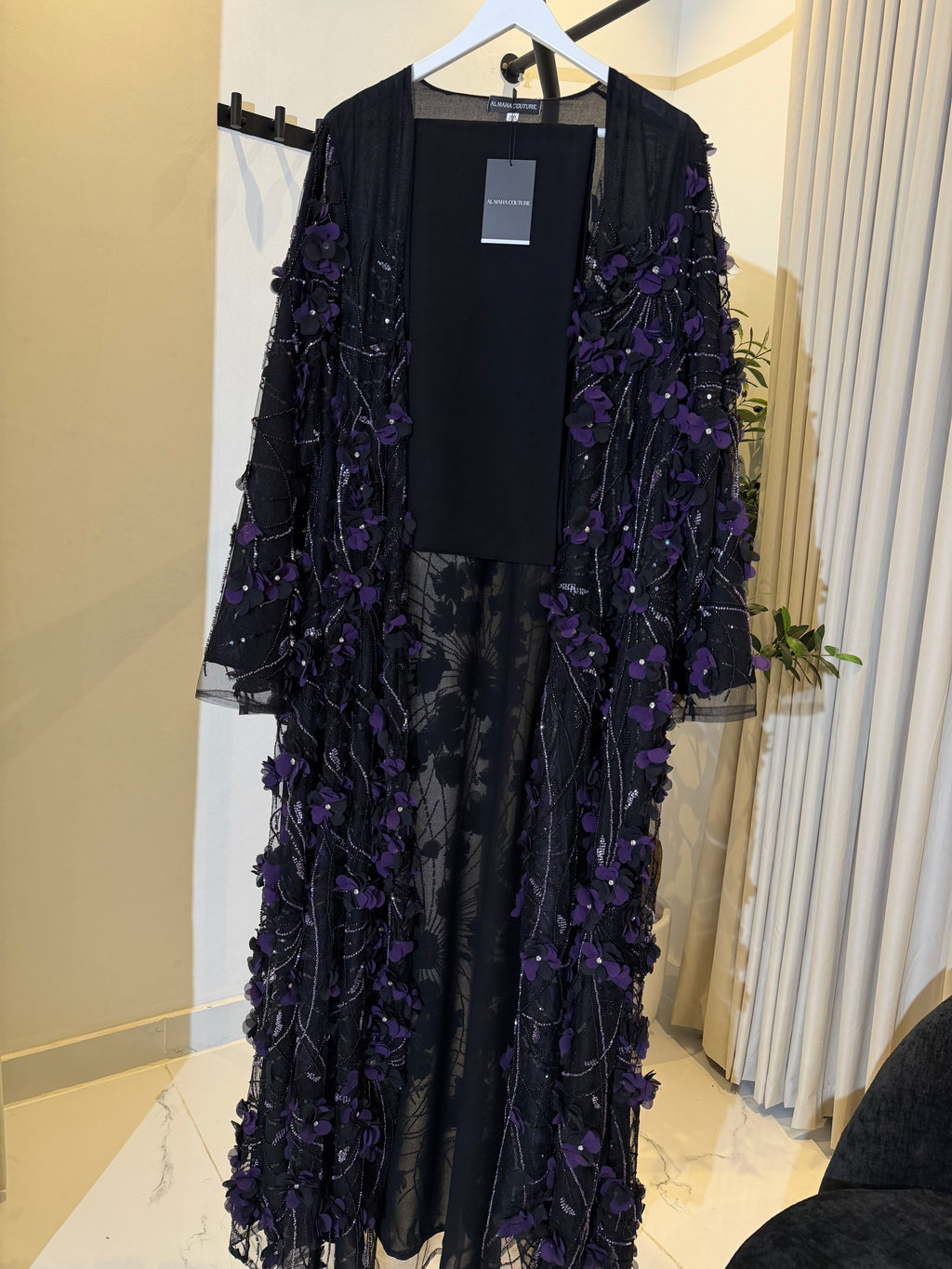 Ayla Luxury 3-Piece Set - Pearl & Strass Abaya
