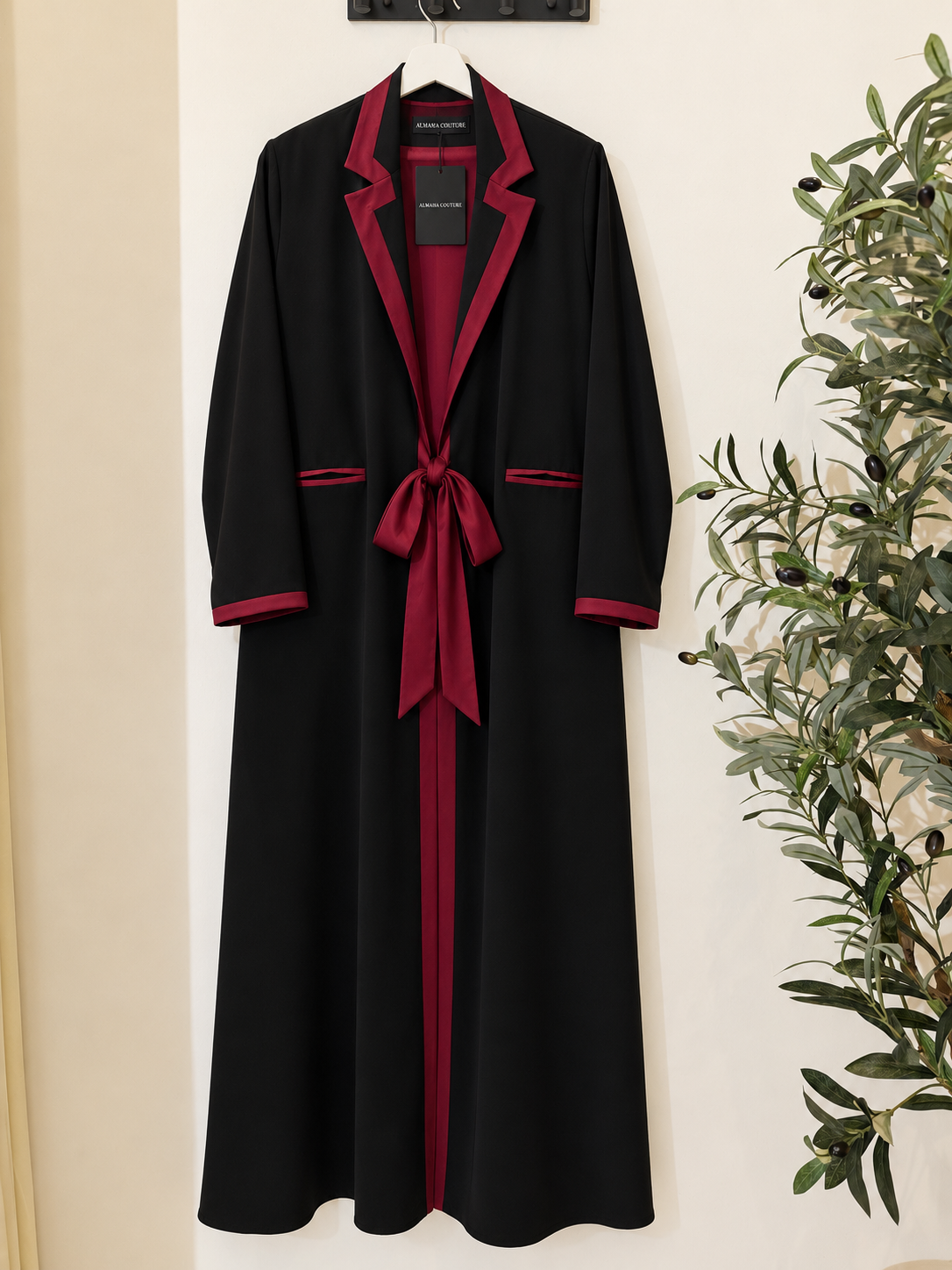 Blazer Abaya - Burgundy