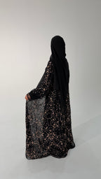Al Dana Luxe Full Pearl & Strass Luxury Set - Abaya, Dress & Sheila
