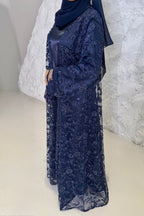 Al Rimal Full Pearl & Strass Luxury Set - Abaya, Dress & Sheila